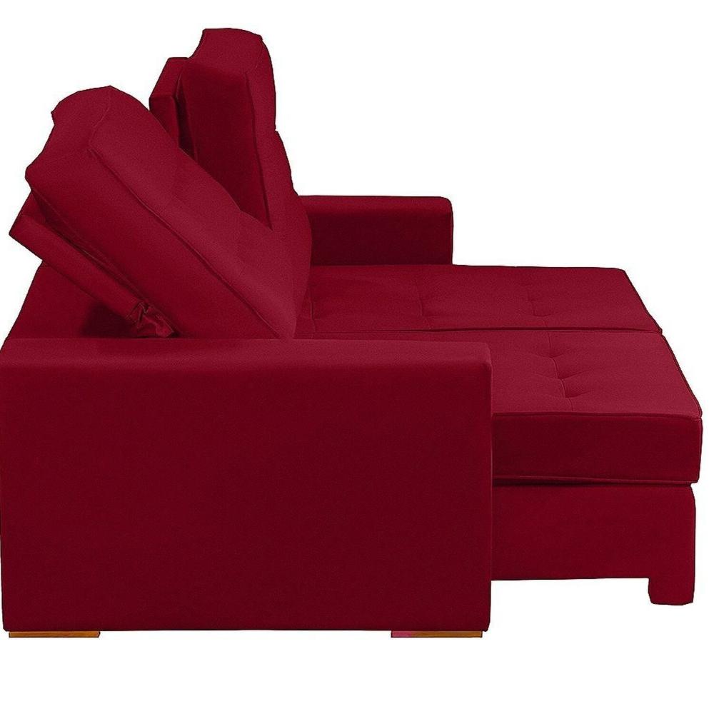 Sofá Curitiba Modular 3 Lugares 230 Cm Retrátil Reclinável Yescasa Vermelho