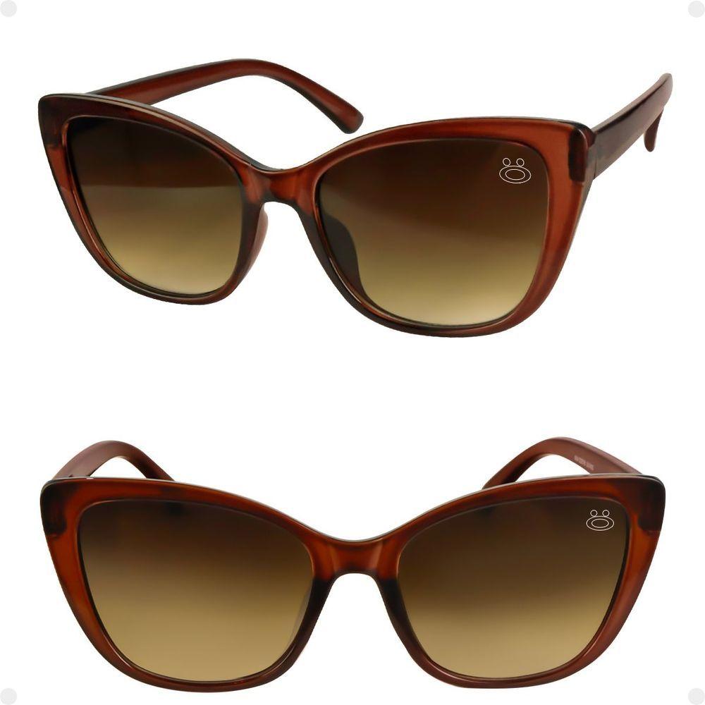 Miniatura Oculos Sol Feminino Praia Gatinho Proteção Uv Vintage + Case Quadrado Estiloso Acetato Delicado Moda