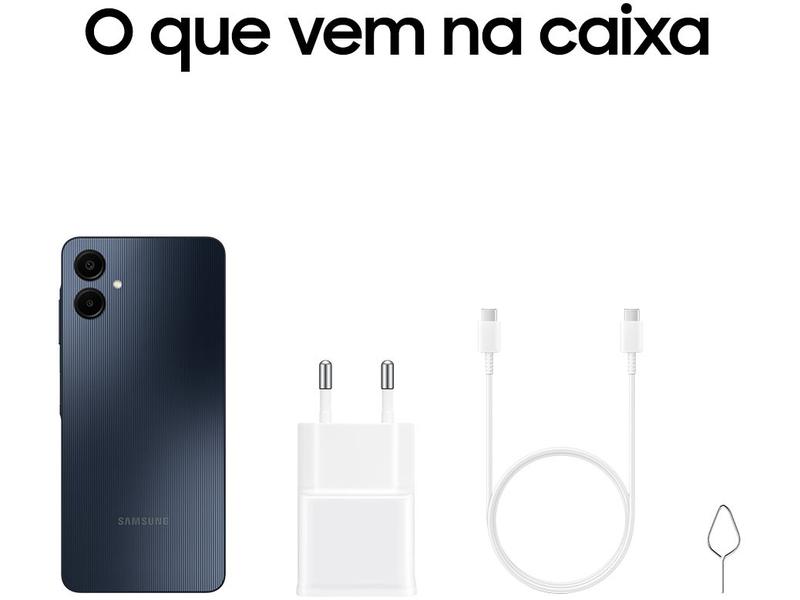 Miniatura Smartphone Samsung Galaxy A06 128GB 4GB RAM Azul Escuro 6,7" Câm. Dupla + Selfie 8MP