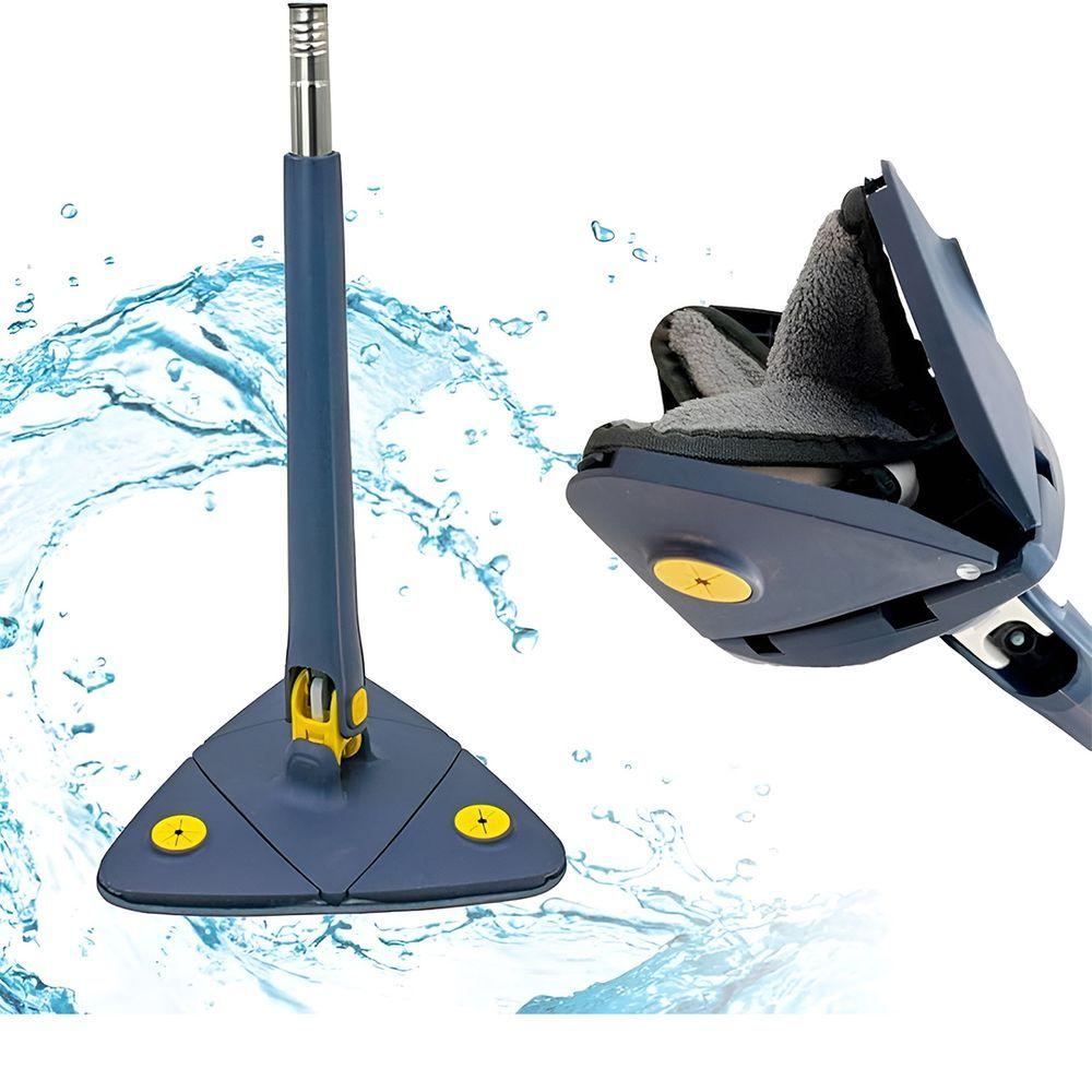 Miniatura Mop Multiuso Giratório 360 Triangular Com 2 Refis Removíveis Para Limpeza De Piso