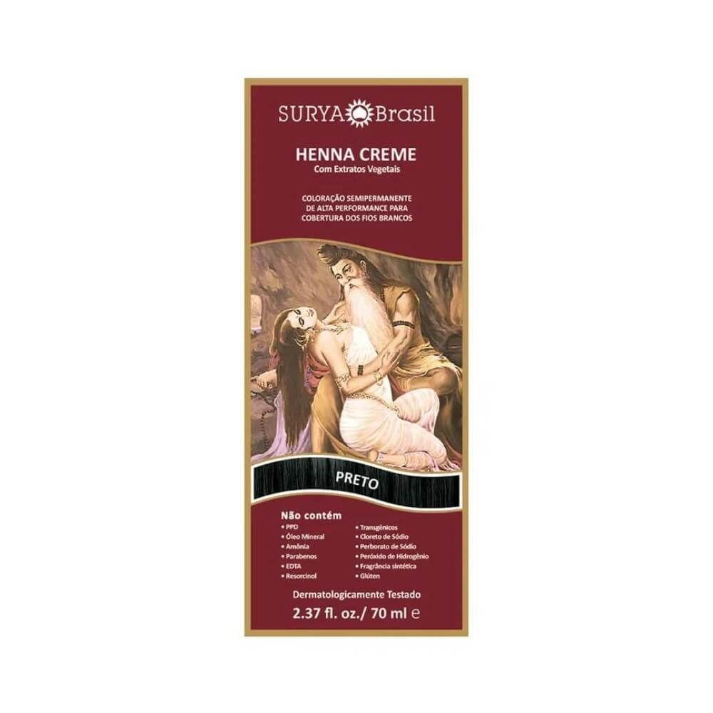 Miniatura Surya Henna Capilar Creme Preto 70ml