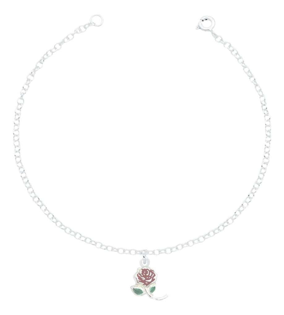 Pulseira Para Crianças Infantil Unicórnio Prata 925