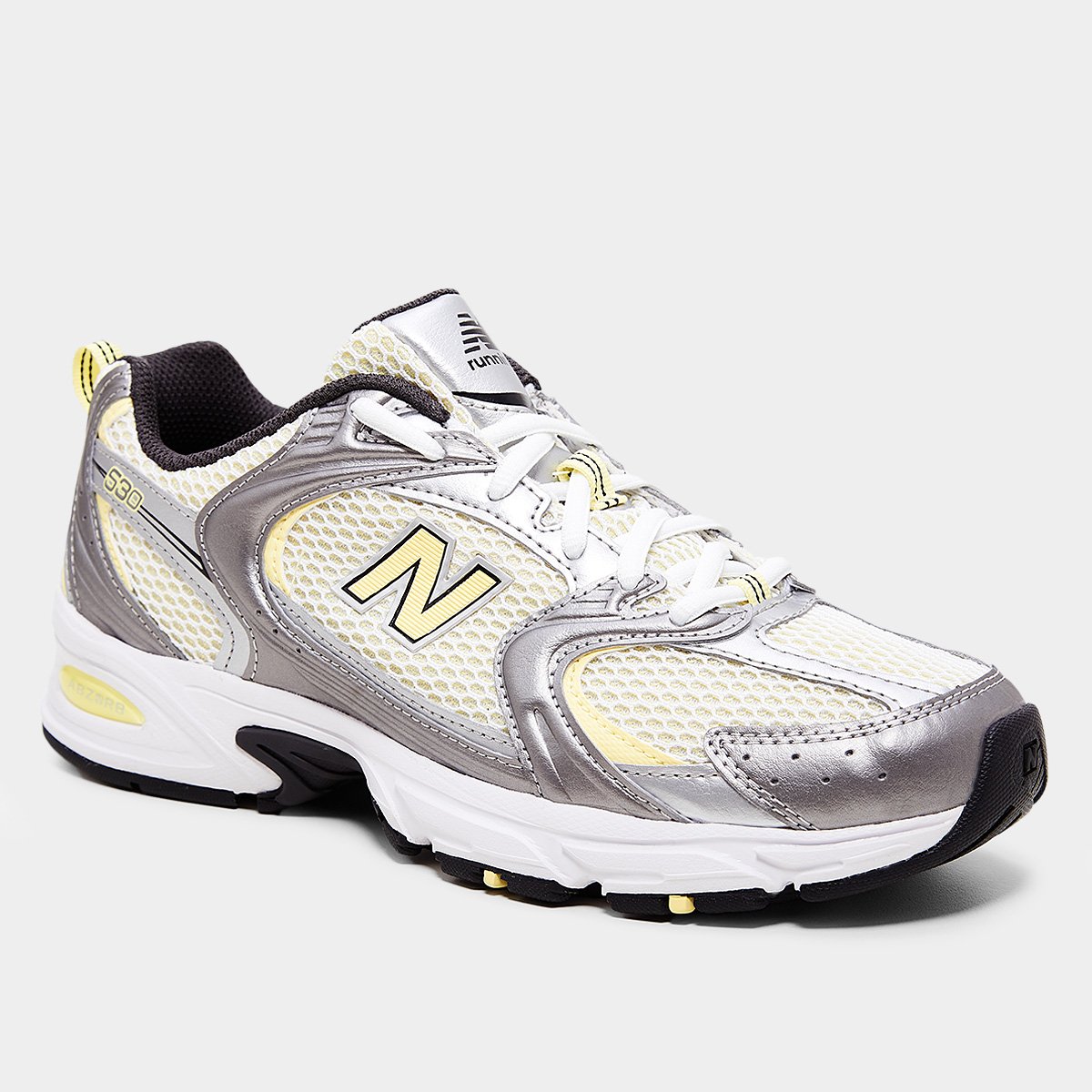 Miniatura Tênis New Balance 530 Cinza+Amarelo - 35