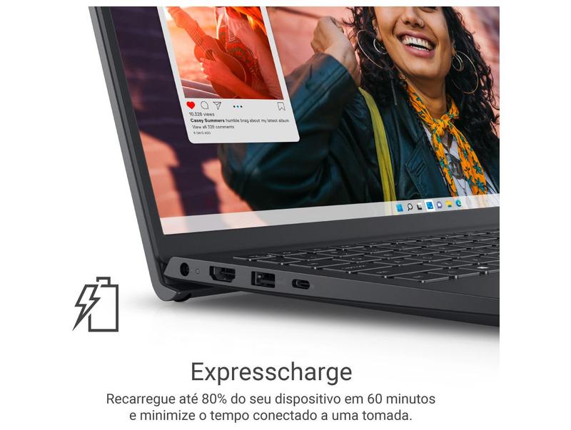 Miniatura Notebook Dell Inspiron 15 I15-I3100-A15P Intel Core 3 8GB RAM 512GB SSD 15,6" Full HD Windows 11 I15-I3100-A15P Preto