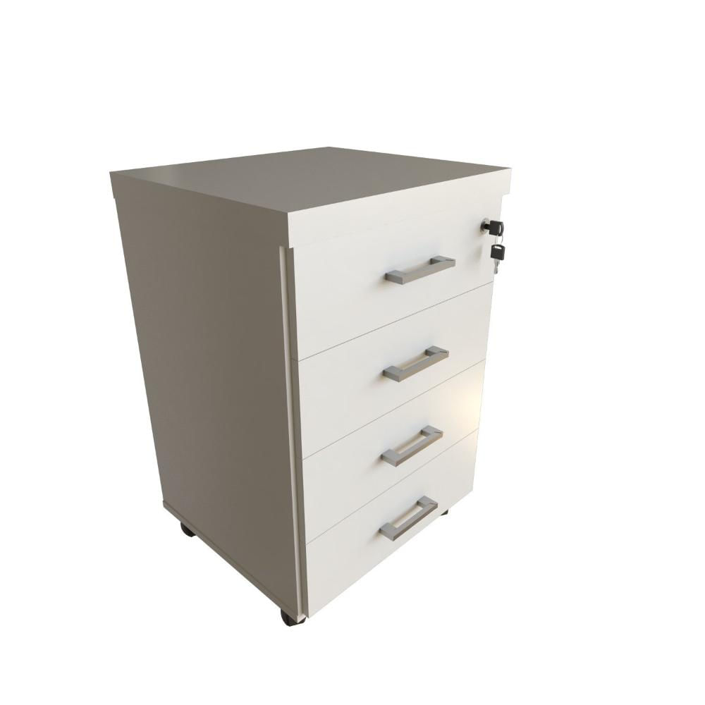 Conjunto Escritório / Home Office Kit com Mesa, Gaveteiro e Prateleira