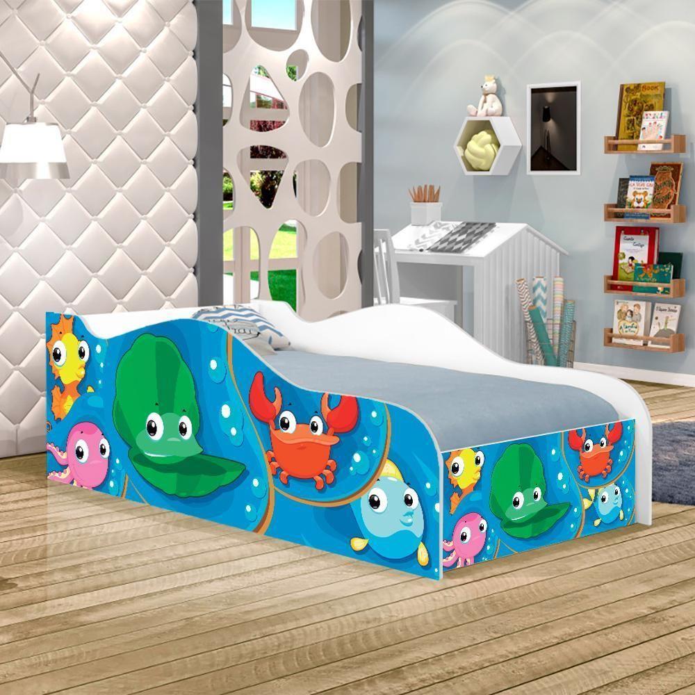 Miniatura Mini Cama Fun Fundo Do Mar Peixes