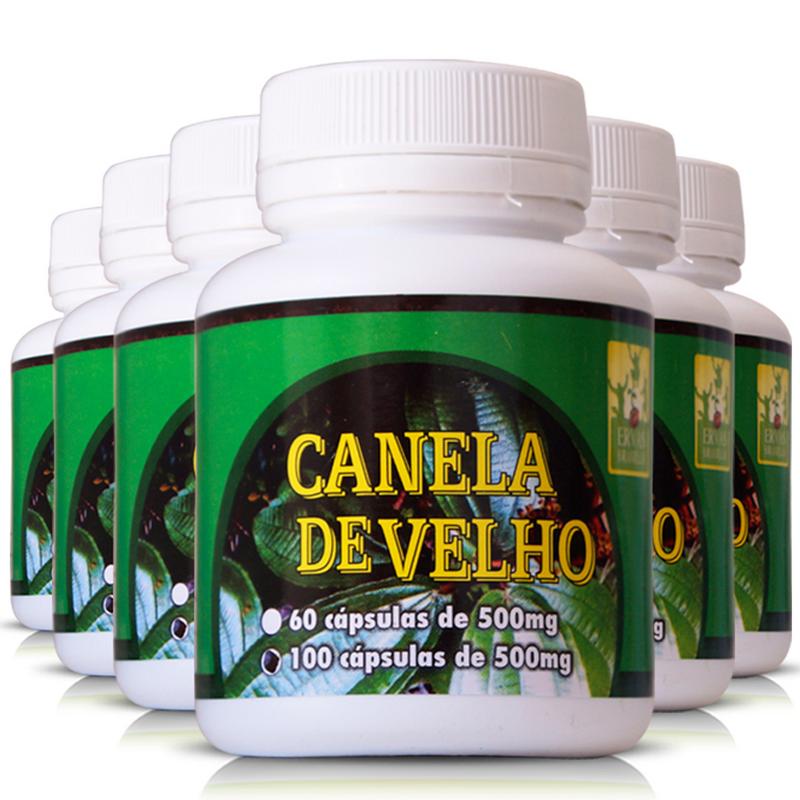 Miniatura Kit 6 Potes Canela De Velho 500Mg 100Cps Ervas Brasilis