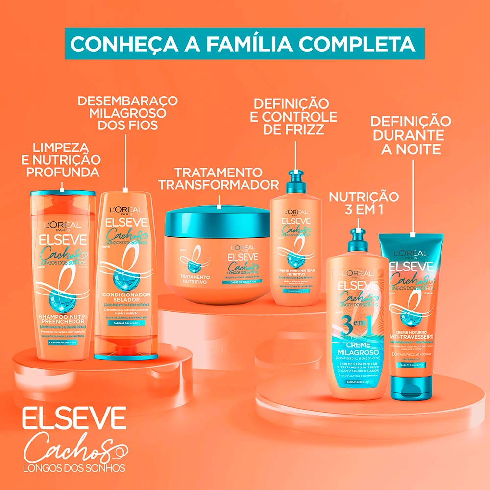 Miniatura Elseve Cachos Longos dos Sonhos Kit - Shampoo + Condicionador + Máscara+ Creme de Pentear Kit