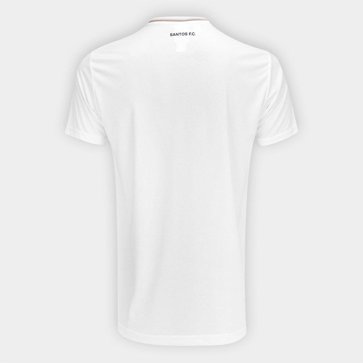 Miniatura Camisa Santos Braziline Deslocar Masculina Branco - G