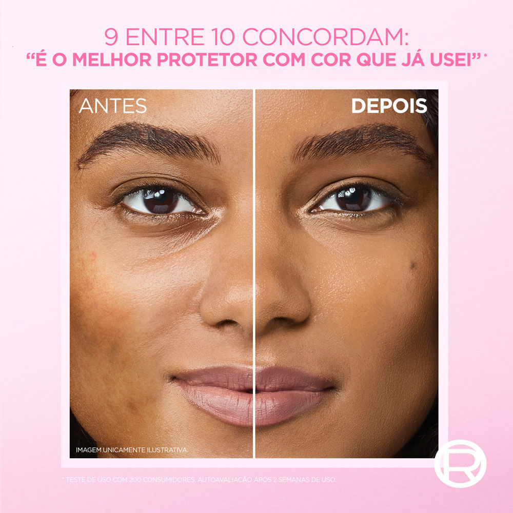 Miniatura Protetor Solar Facial L'Oréal Solar Expertise FPS 70 Efeito Make UP Cor 4.0 30g
