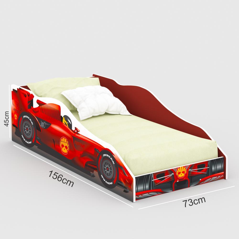 Miniatura Mini Cama Carro F1 RPM - Fórmula F1 - Vermelho - Lojas RPM