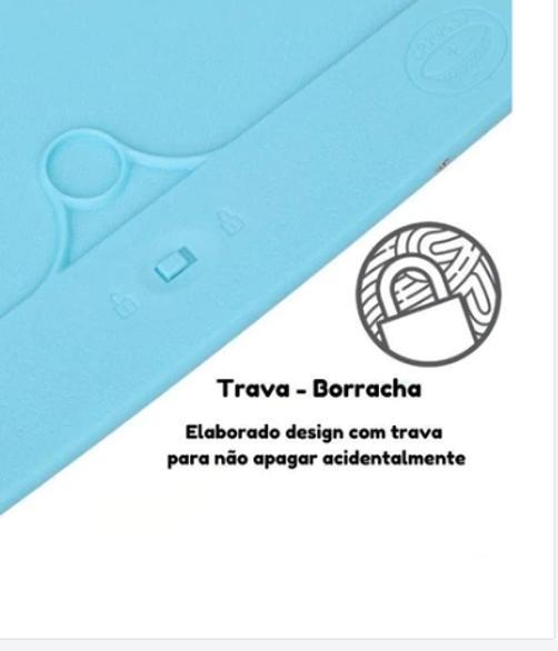 Miniatura Tablet Lousa Mágica Infantil Digital 8.5 LCD Desenho Azul 3D