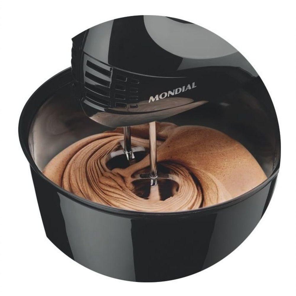 Batedeira Planetária Premium B-04 NP 4L e 2,3L 400W 4 Velocidades Preto 220V