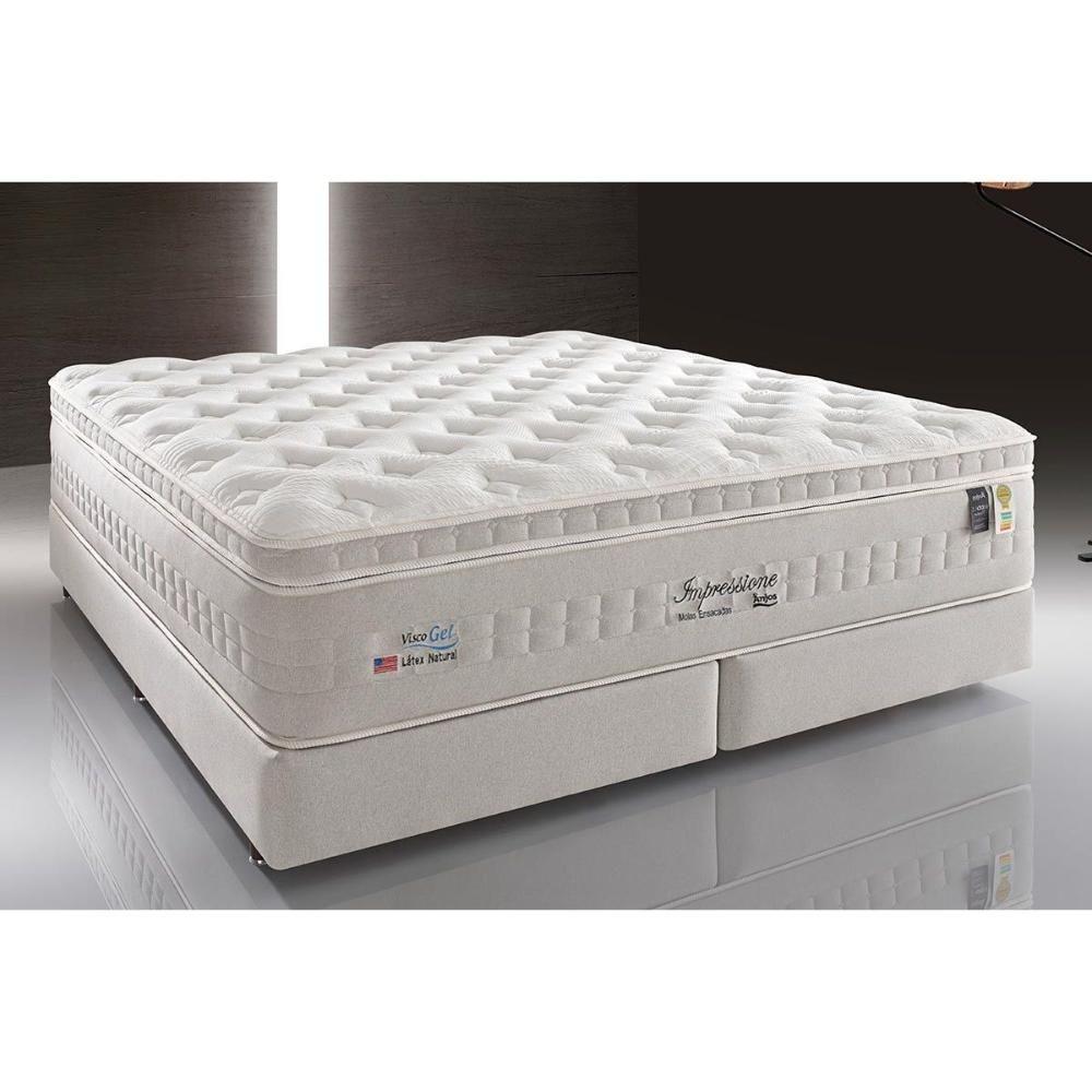 Miniatura Colchão King Espuma Látex Molas Ensacadas Masterpocket Visco Euro Pillow (193x203x42) - Anjos