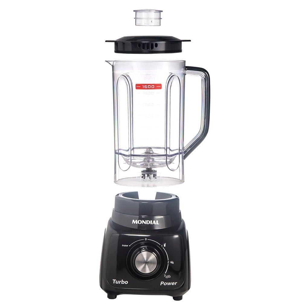 Miniatura Liquidificador Mondial Turbo Power L-99-fb Liquidificador-220v-preto 220V