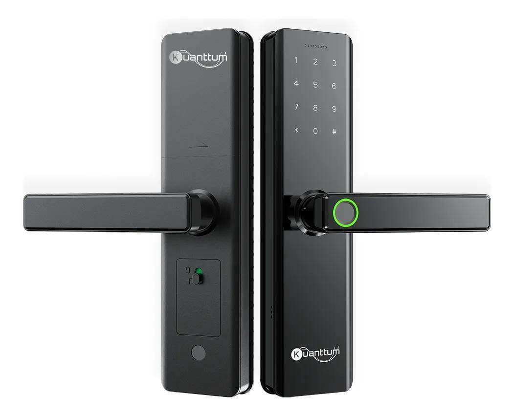 Miniatura Fechadura Eletronica Digital Com Biometria Kuanttum Beta Pro