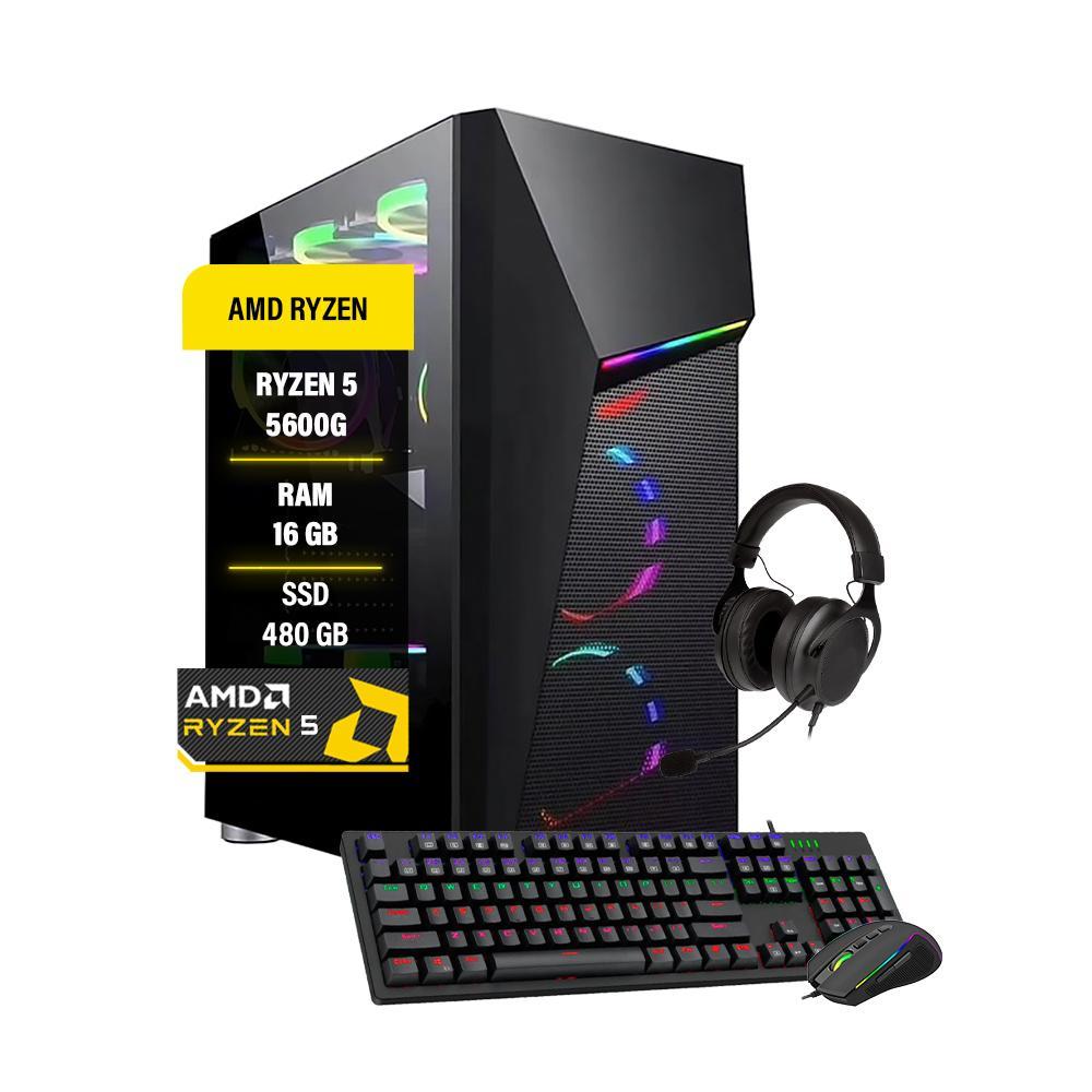 Miniatura Pc Gamer Amd Ryzen 5 5600G 16Gb Ram Ddr4 Ssd 480Gb