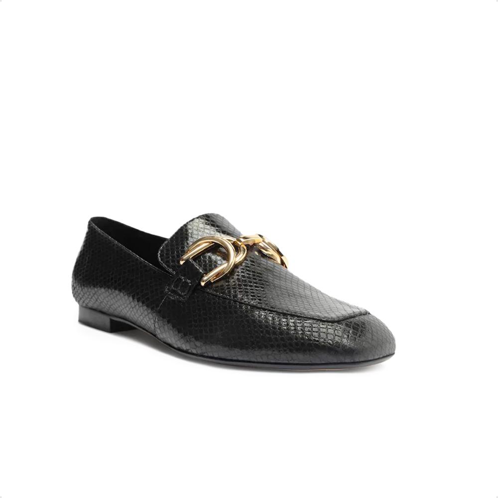 Miniatura Mocassim Arezzo Bico Redondo Feminino Preto - 36