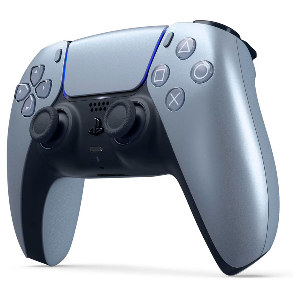Miniatura Controle Sem Fio DualSense PlayStation 5 Sterling Silver - CFI-ZCT1W 083162006223 - Cinza - 12 meses - Garantia do Fabricante