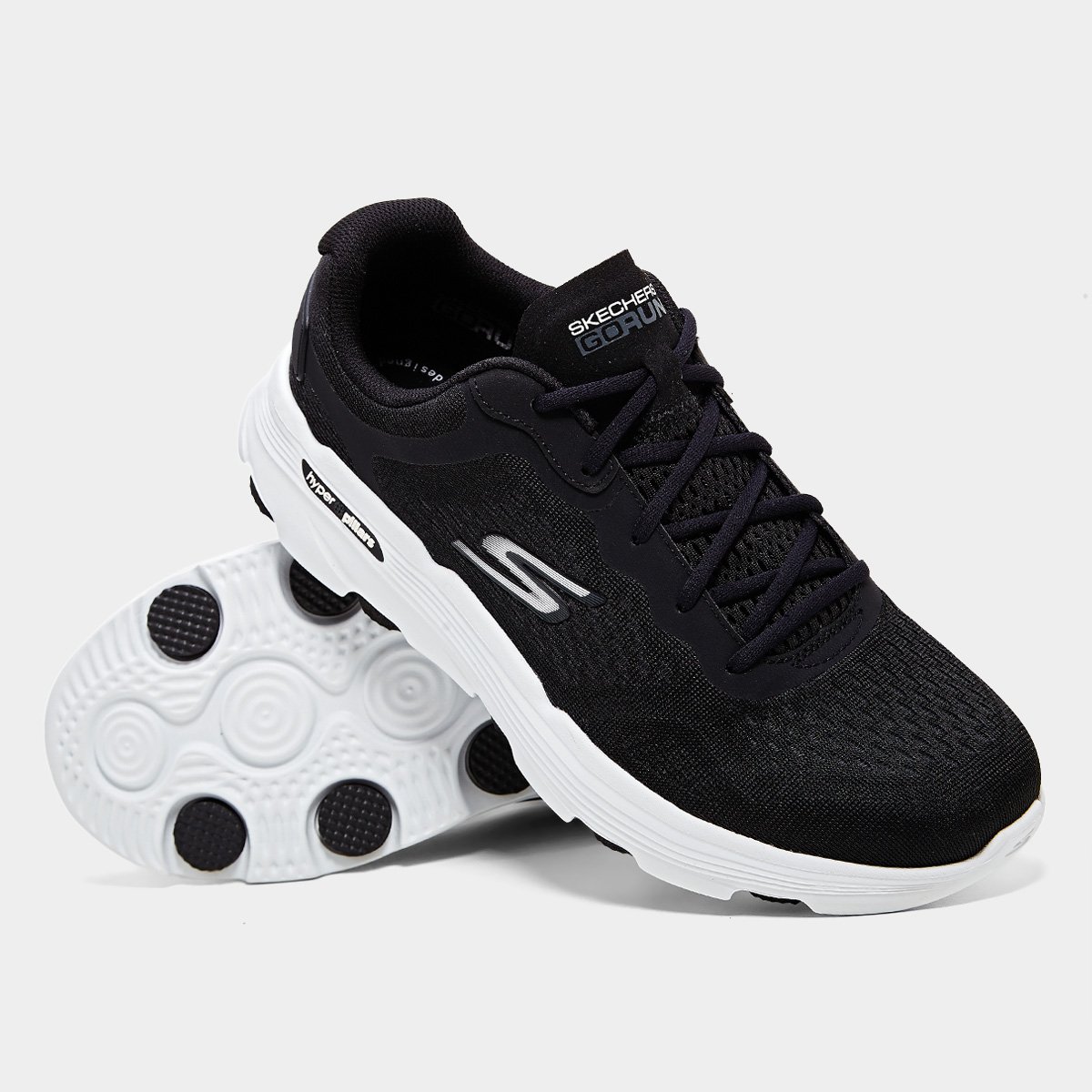 Miniatura Tênis Skechers Go Run 7.0 Masculino Preto+Branco - 38