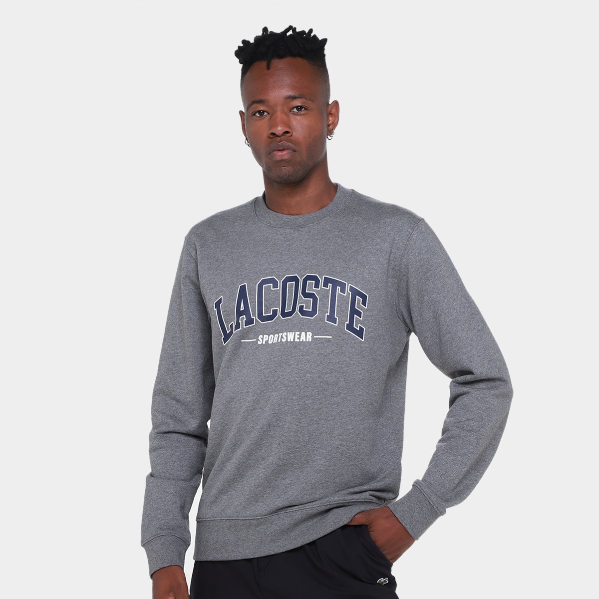 Miniatura Moletom Lacoste Sportswear Masculino Cinza - G