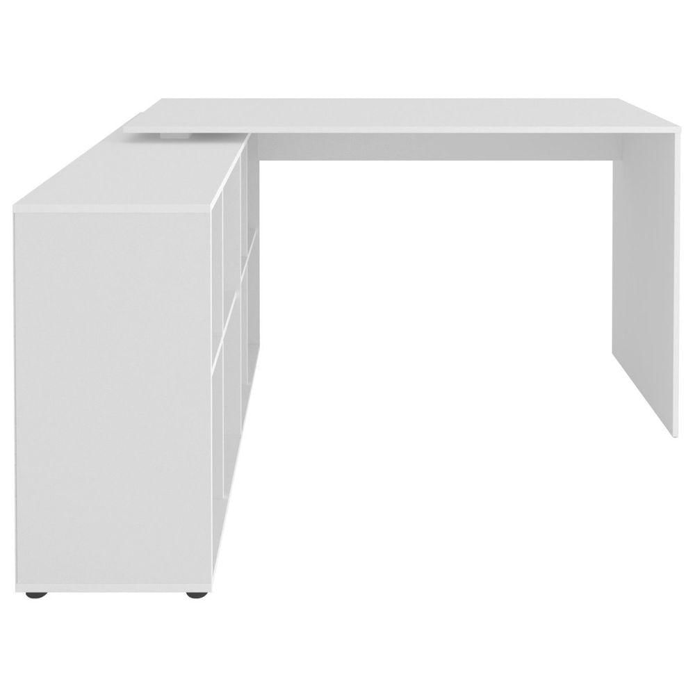 Miniatura Escrivaninha Em L Mesa Office 8 Nichos Nero Ii Branco