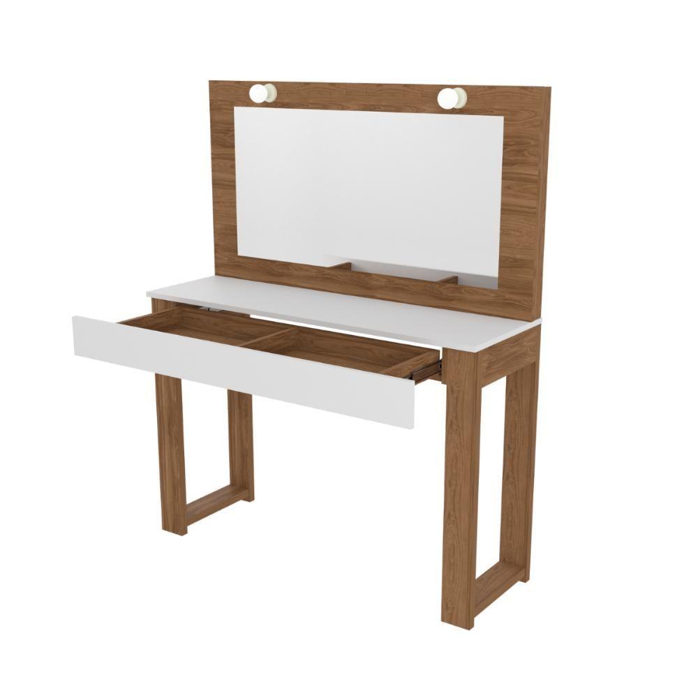 Miniatura Gabinete Toucador Camarim Diva Pop Cinamomo Branco Fosco