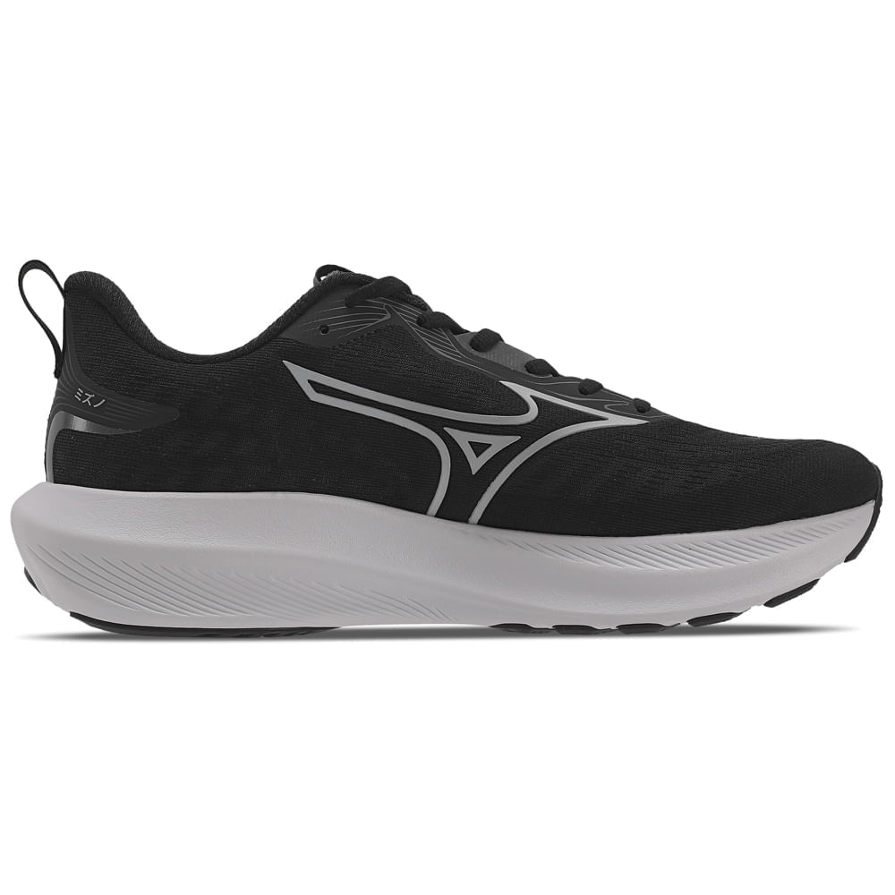 Miniatura Tênis de Corrida Mizuno Base Ride 34 Preto