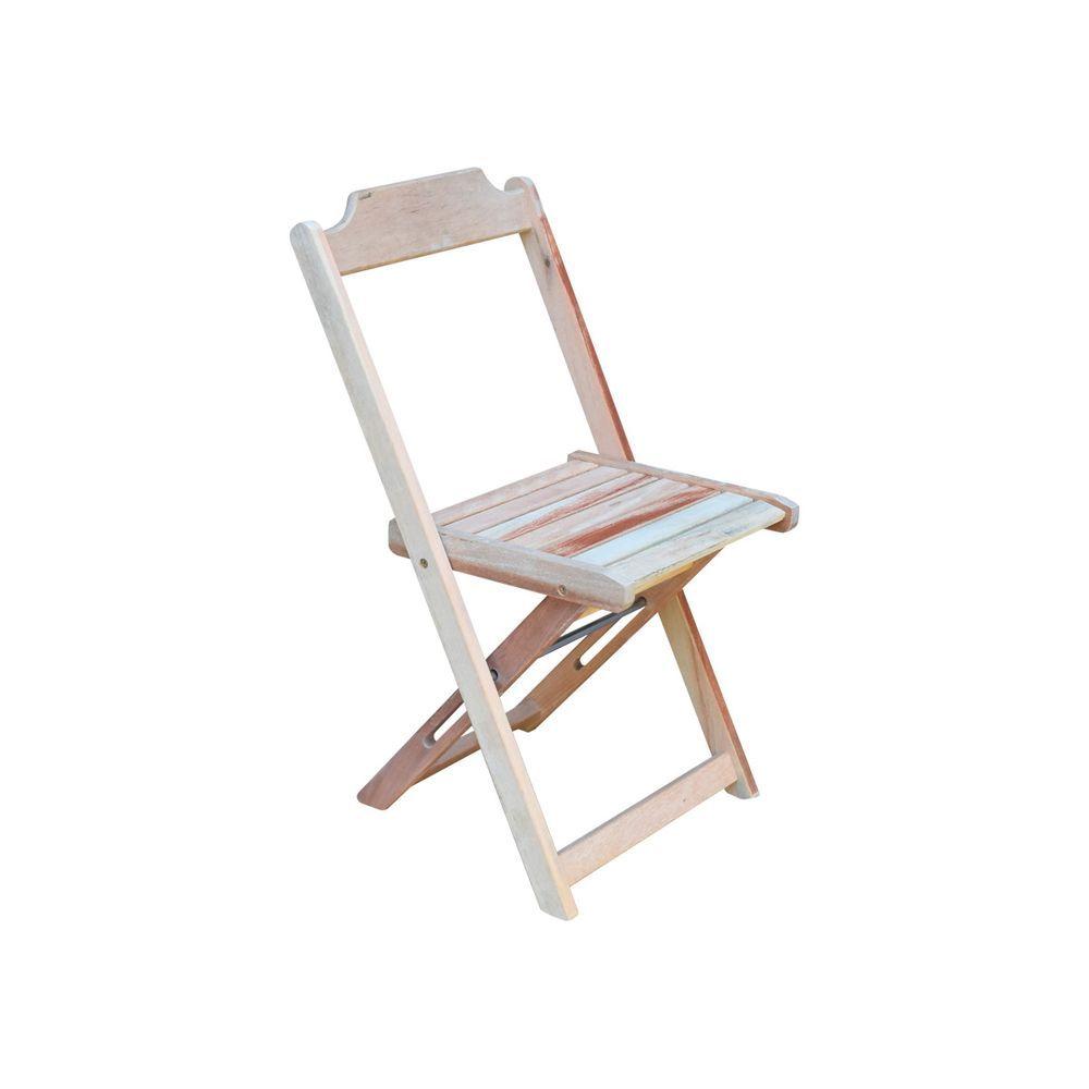 Miniatura Conjunto Com 12 Cadeiras Dobráveis Em Madeira Padrão Sem Pintura/Crua - Marrom