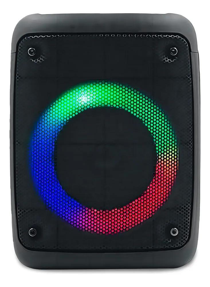 Miniatura Caixa Som Bluetooth Rgb Com Karaokê E Rádio Fm