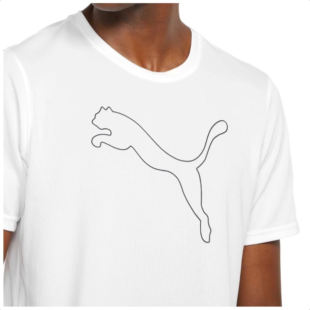 Miniatura Camiseta Puma Performance Cat Tee Masculina Branco - 2GG