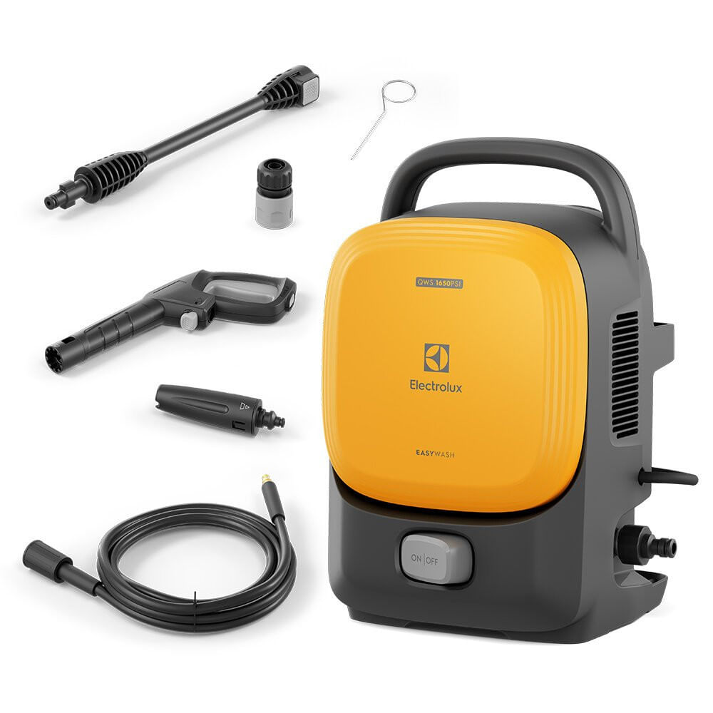 Miniatura Lavadora de Alta Pressão Electrolux 1650PSI 1400W EasyWash - QWS1650 Amarelo - 110V