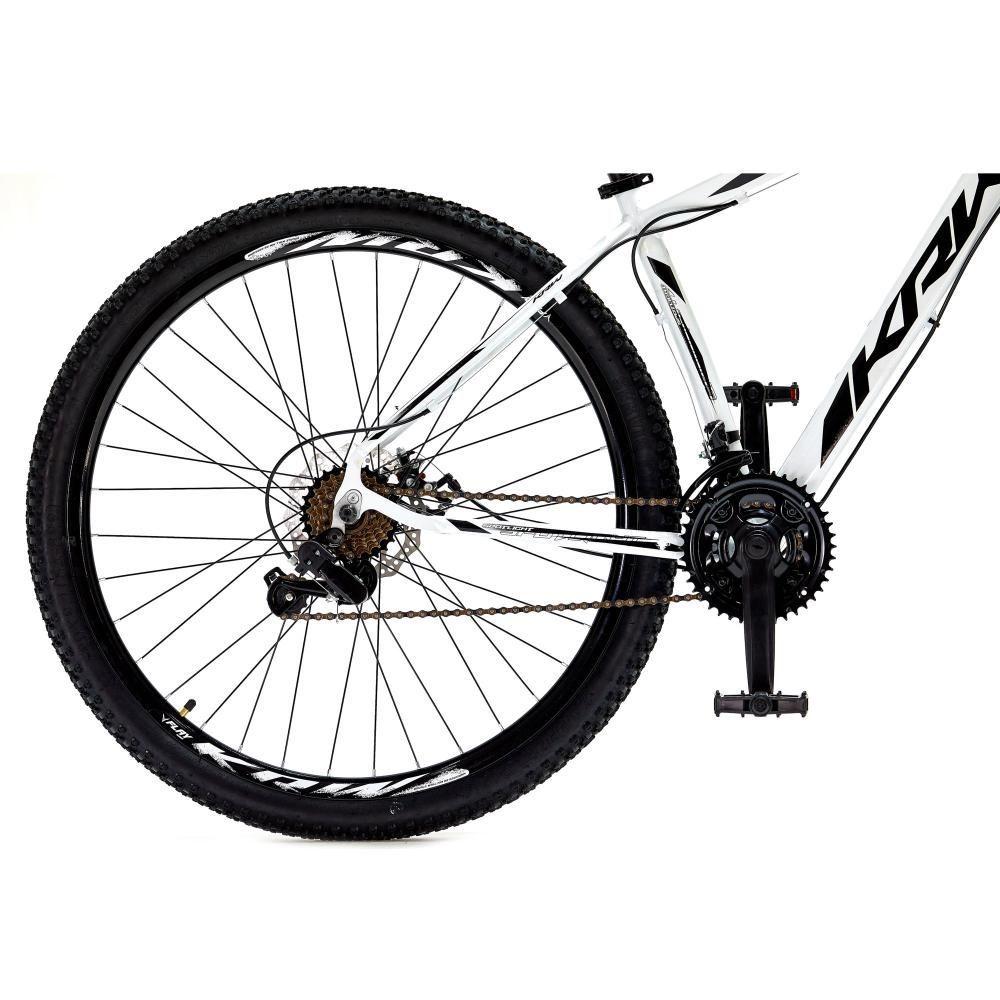 Miniatura Bicicleta Aro 29 Krw Alumínio 24 Vel Freio A Disco Suspensão Dianteira S1 19 Branco-Preto