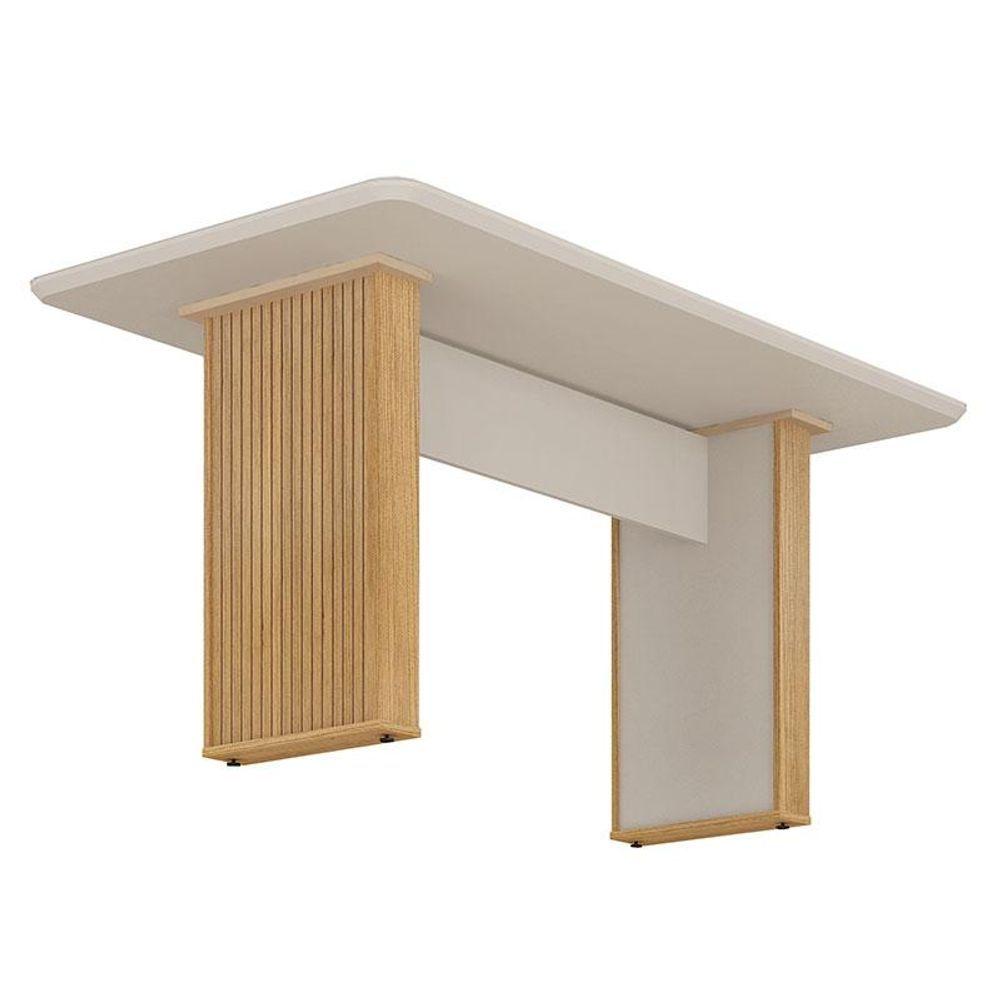 Miniatura Mesa De Jantar Júlia 160x80cm Cinamomo Off White Com 6 Cadeiras Lara Linho Prata - Valdemóveis