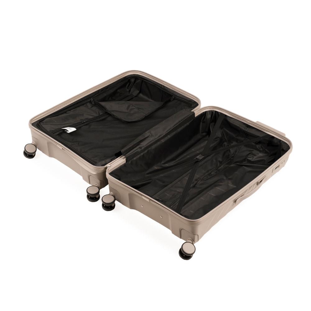 Miniatura Mala de Viagem Grande 32 Kg Polipropileno 4 Rodas Rover Off White Off white - G