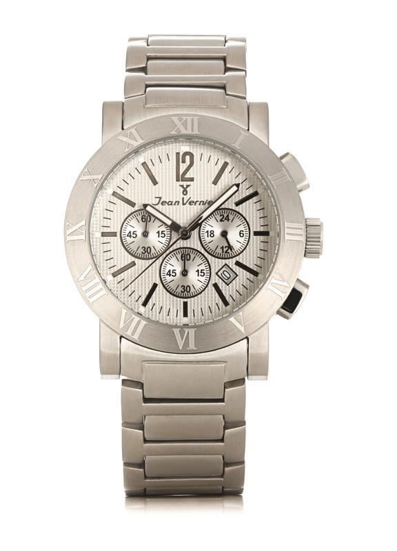 Miniatura Relógio De Pulso Jean Vernier Masculino Aço Jv00251
