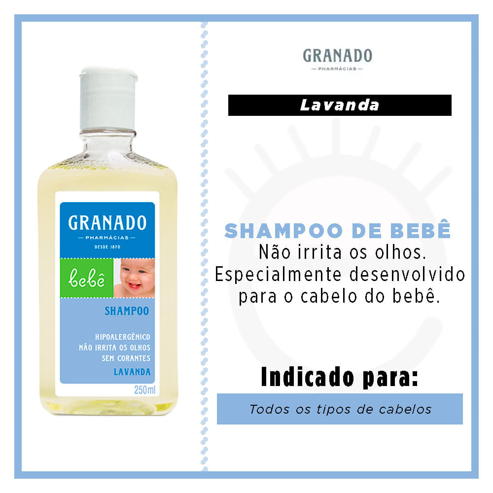 Miniatura Shampoo Bebê Lavanda Granado 250ml