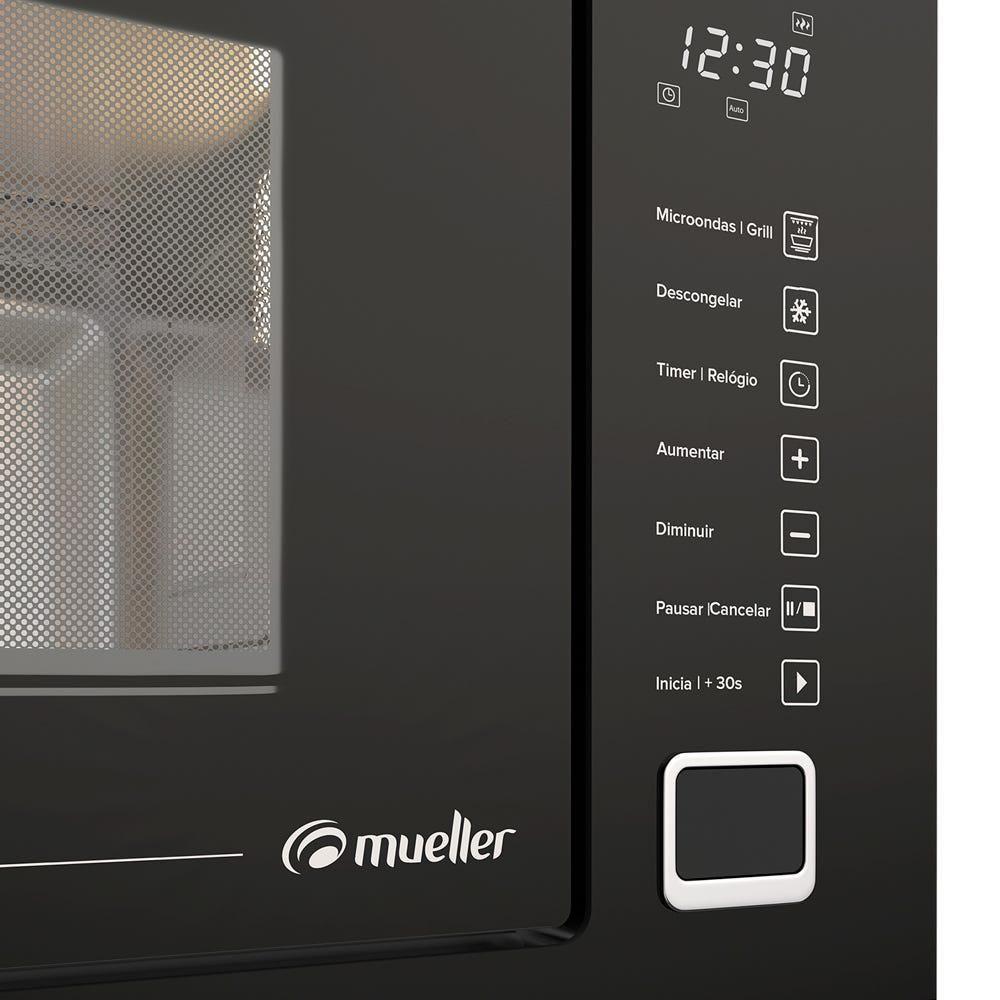 Forno Micro-ondas De Embutir Mueller 25 Litros MMO0225G1 Preto 220V