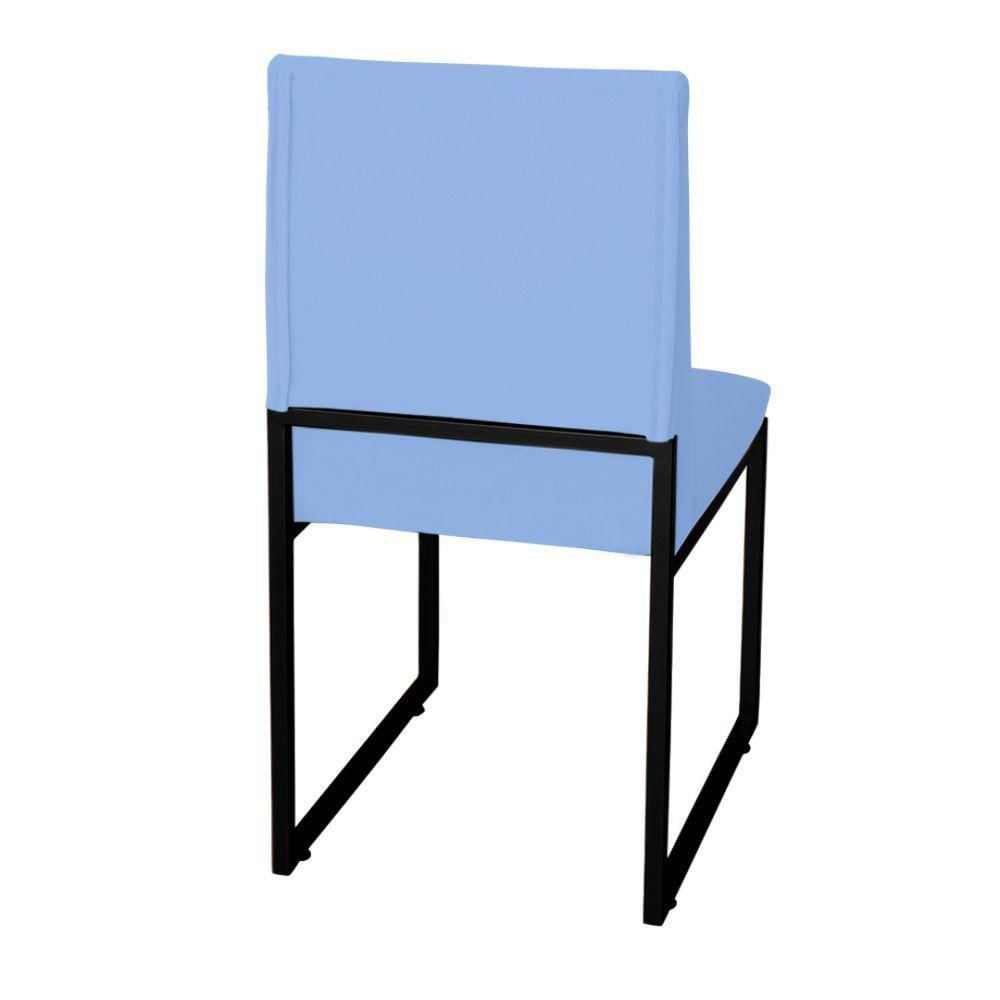 Miniatura Cadeira De Jantar Escritorio Industrial Garden Ferro Bronze Corino Azul Bebê