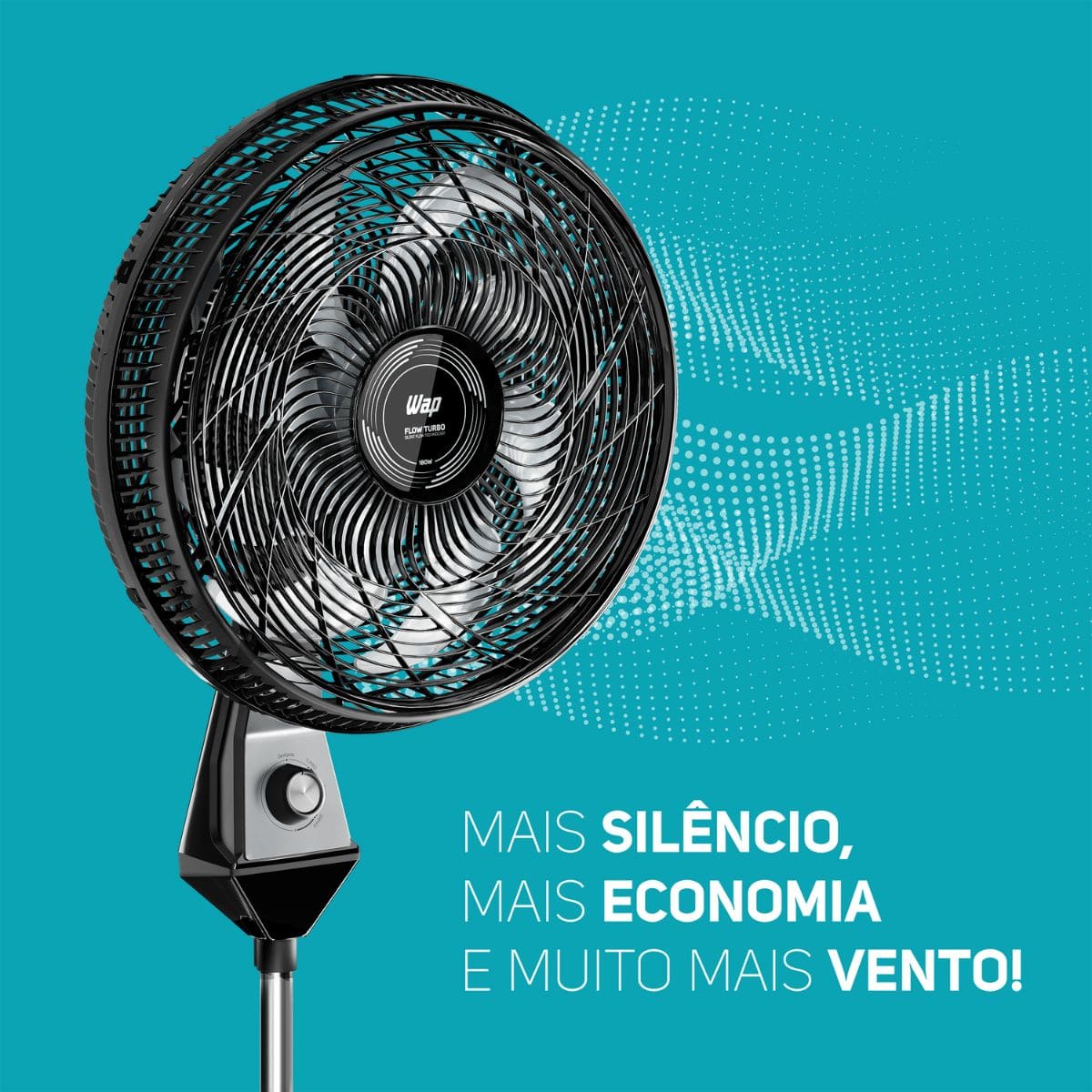 Ventilador Coluna 50cm 180w 8 Pás Silencioso Wap Flow Turbo Frequência 60 Hz 220V 220V