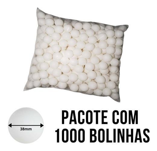 Miniatura Bolas / Bolinhas De Ping Pong Branca Pacote 1000 Unidades
