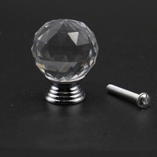 Miniatura Maçaneta Puxador Cristal Diamante Gaveta Porta 20Mm