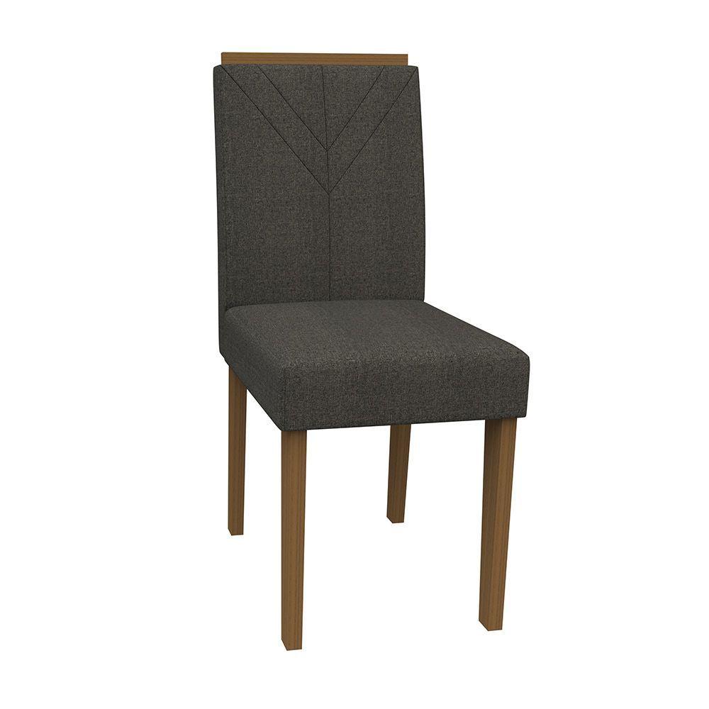 Miniatura Kit 04 Cadeiras De Jantar Júlia Linho Cinza Ln03 D'rossi