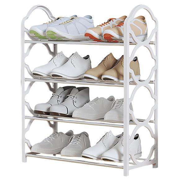 Miniatura Sapateira De 4 Andares Branca Rack Organizadora Para Sapatos