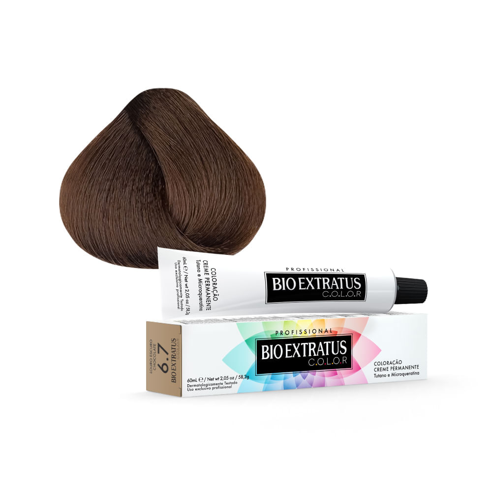 Miniatura Tintura Creme Bio Extratus Color Louro Escuro Chocolate 6.7 60ml