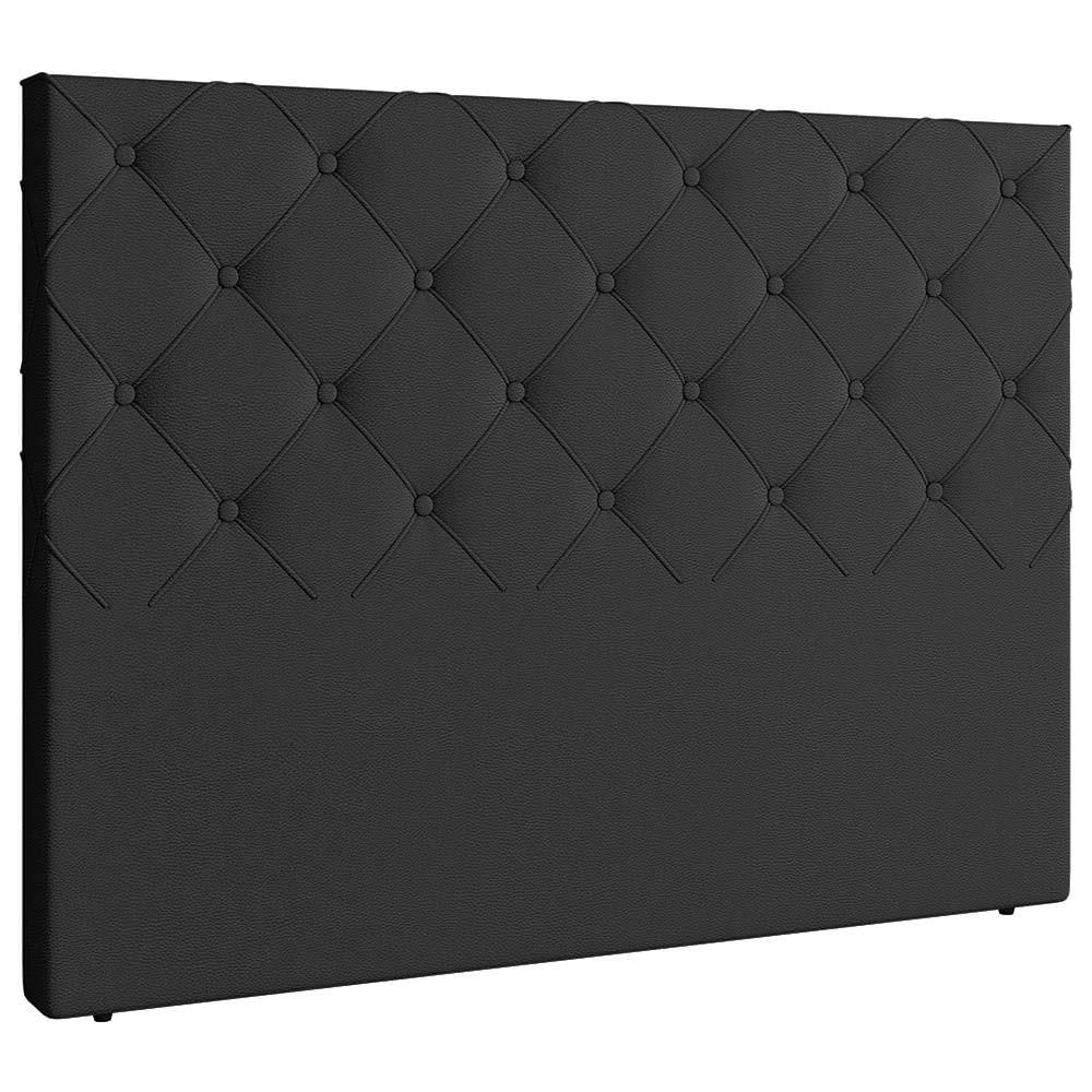 Miniatura Cabeceira Cama Box Casal Millano 140cm Sintético Preto - Abmaza