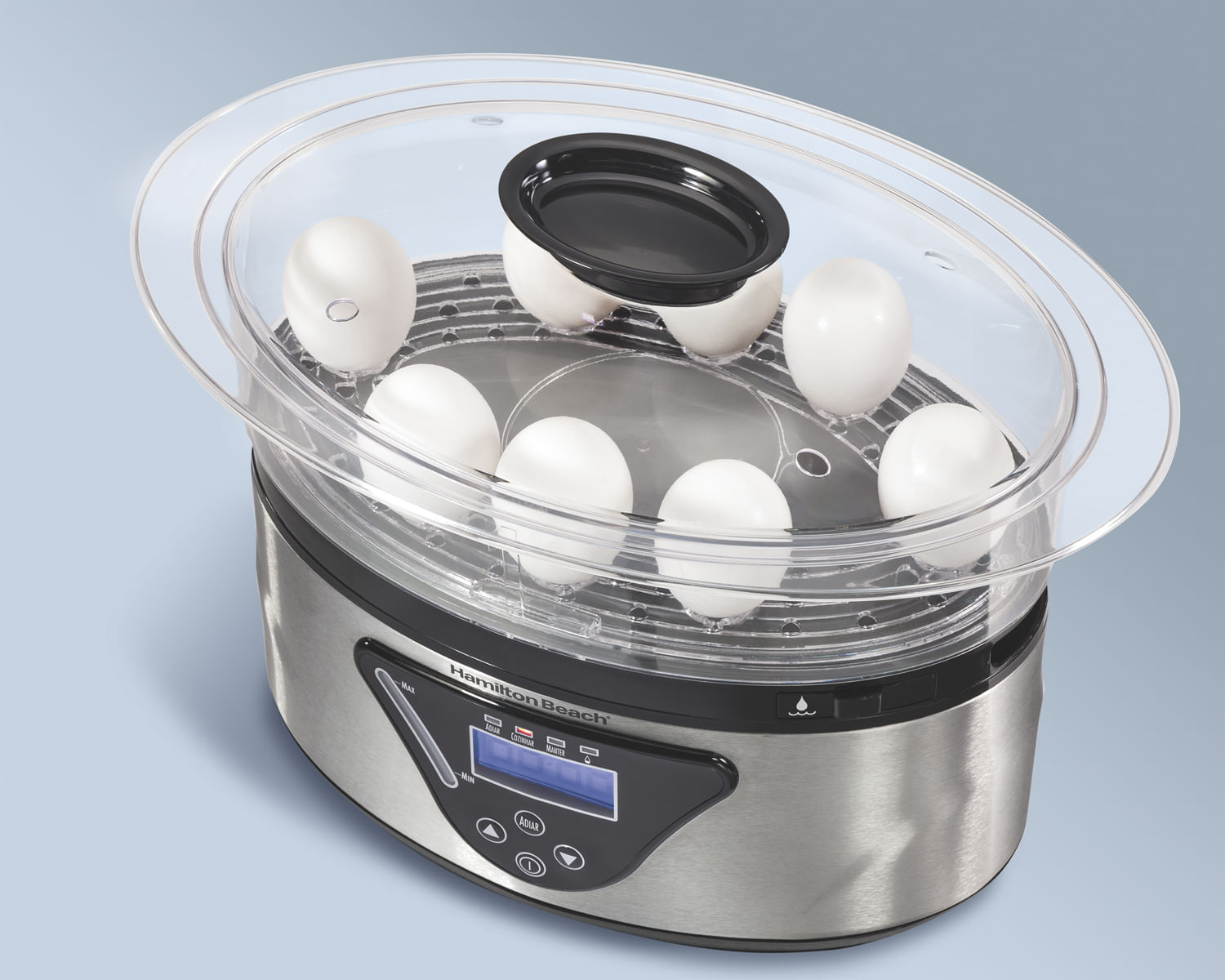 Miniatura Panela De Vapor Elétrica Hamilton Beach 800W 5,2L Timer 127V