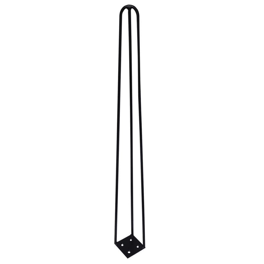 Miniatura Pé De Metal 60 Cm Harpin Legs Mesa De Canto Preto