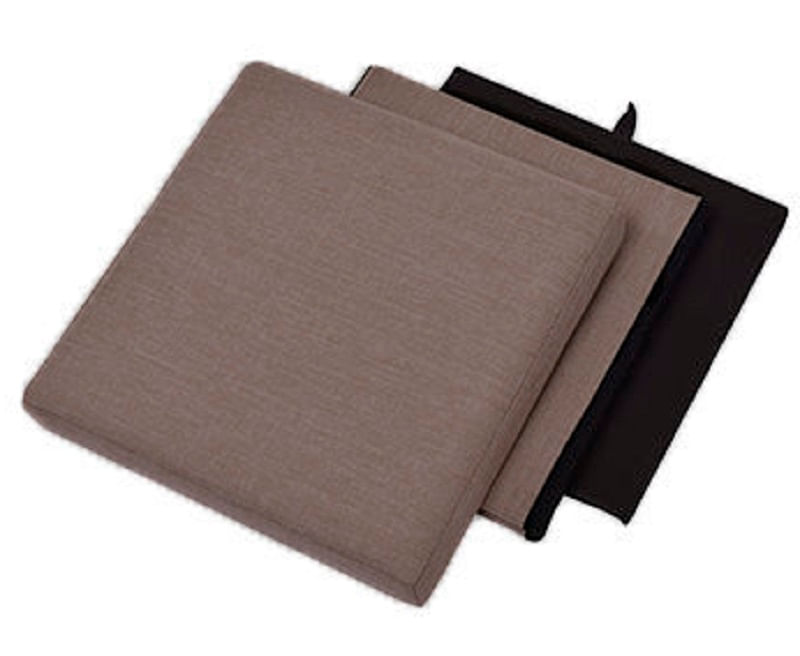 Miniatura Puff Baú Dobrável Suede Marrom Quadrado 38x38cm