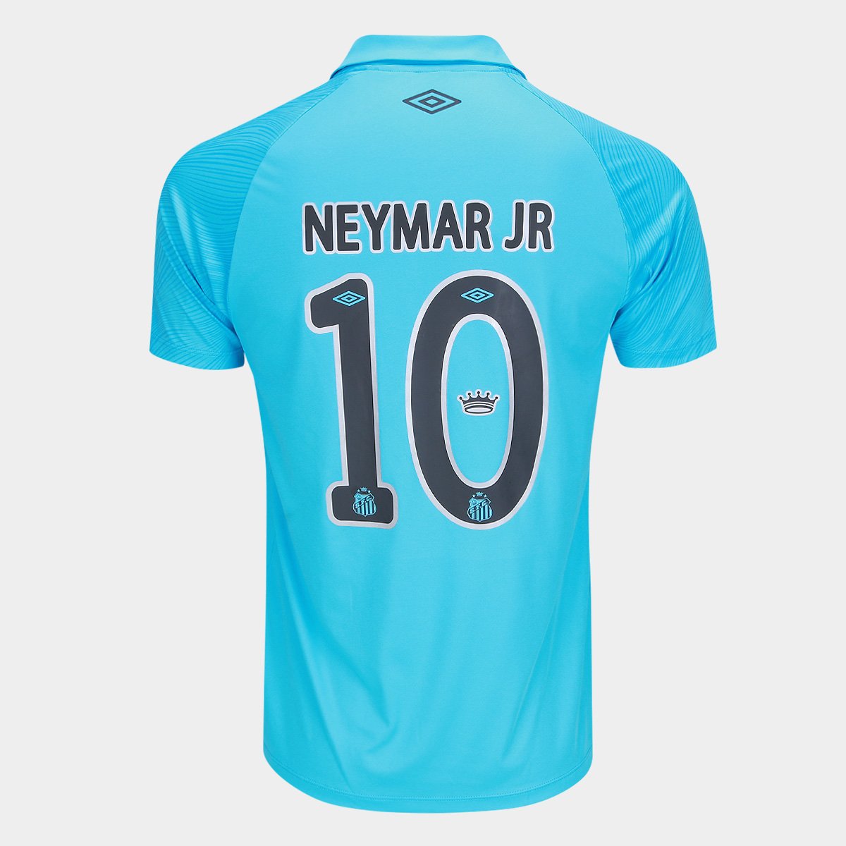 Miniatura Camisa Santos 25/26 N. 10 Neymar Jr. Torcedor Edição Especial Umbro Masculina Azul+Preto - EGG